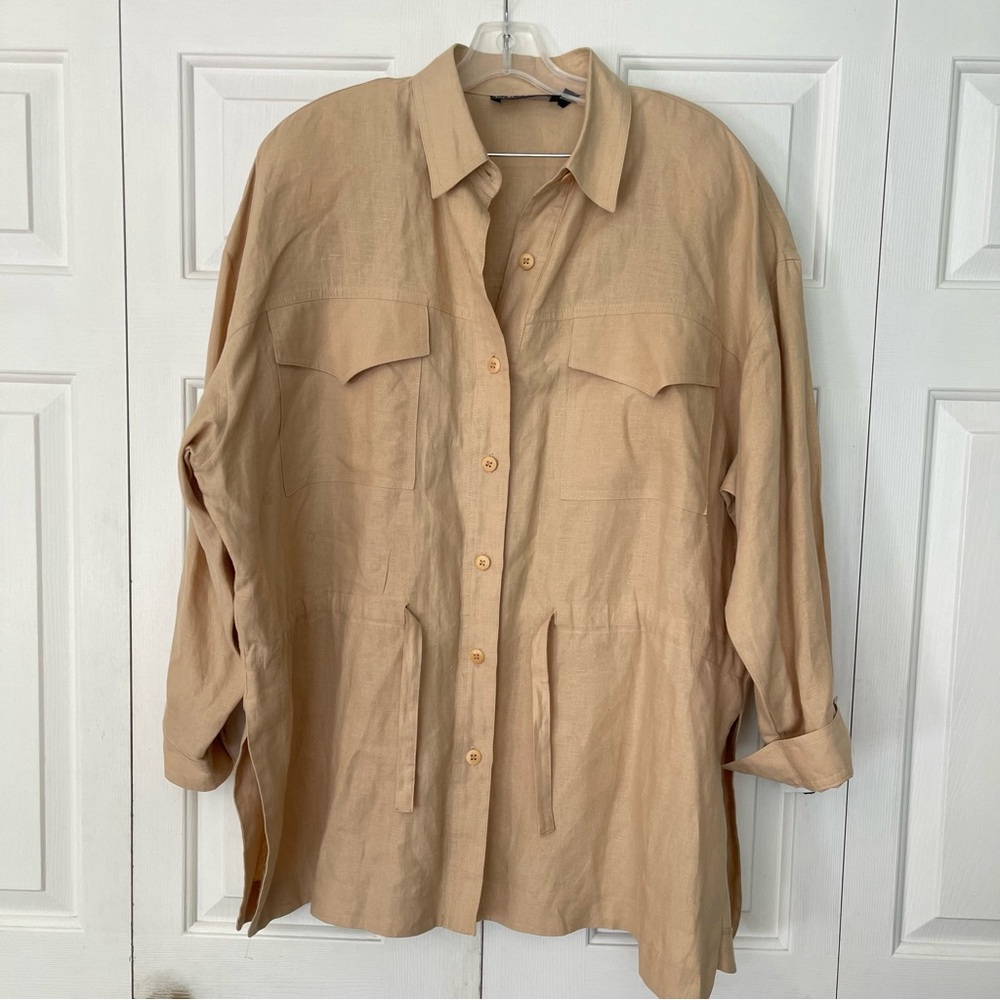 Karen Kane Vintage Linen Shirt/Jacket